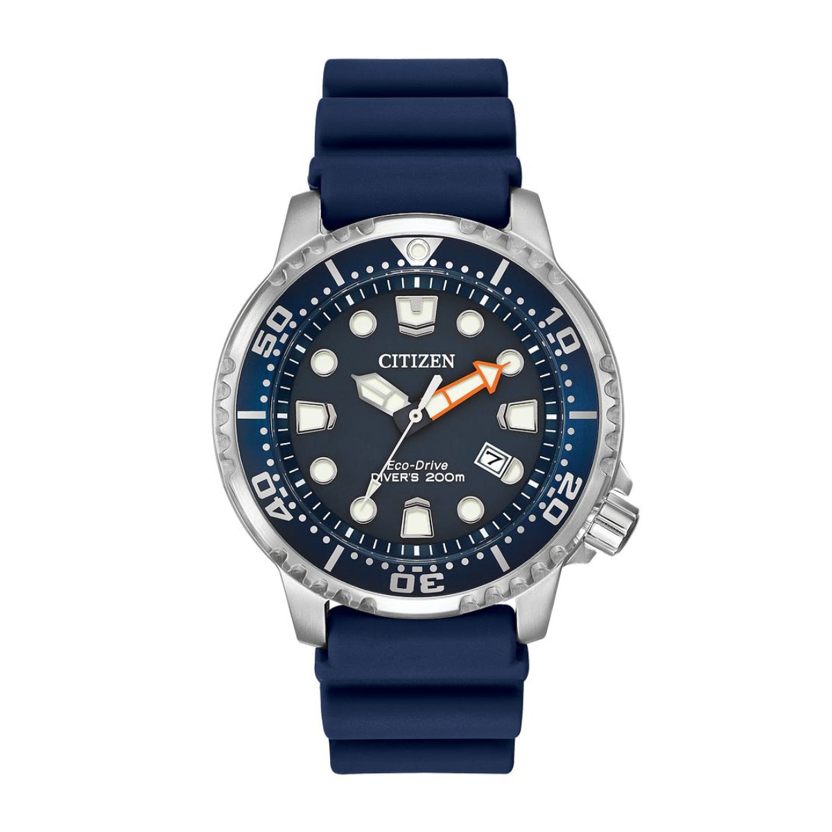 Citizen Men's Promaster Dive Stainless Steel Watch with Dark Blue Dial & Blue Polyurethane Strap