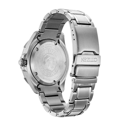 Citizen Men's Promaster Dive Eco-Drive Stainless Steel Watch with Black Dial front view