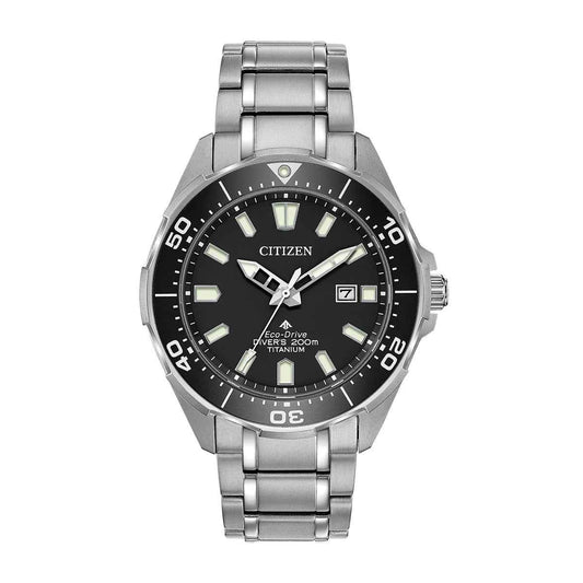 Citizen Men's Promaster Dive Eco-Drive Stainless Steel Watch with Black Dial