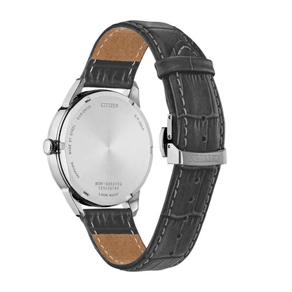 Citizen Men's Rolan Eco-Drive Stainless Steel Watch with Silver Dial front view
