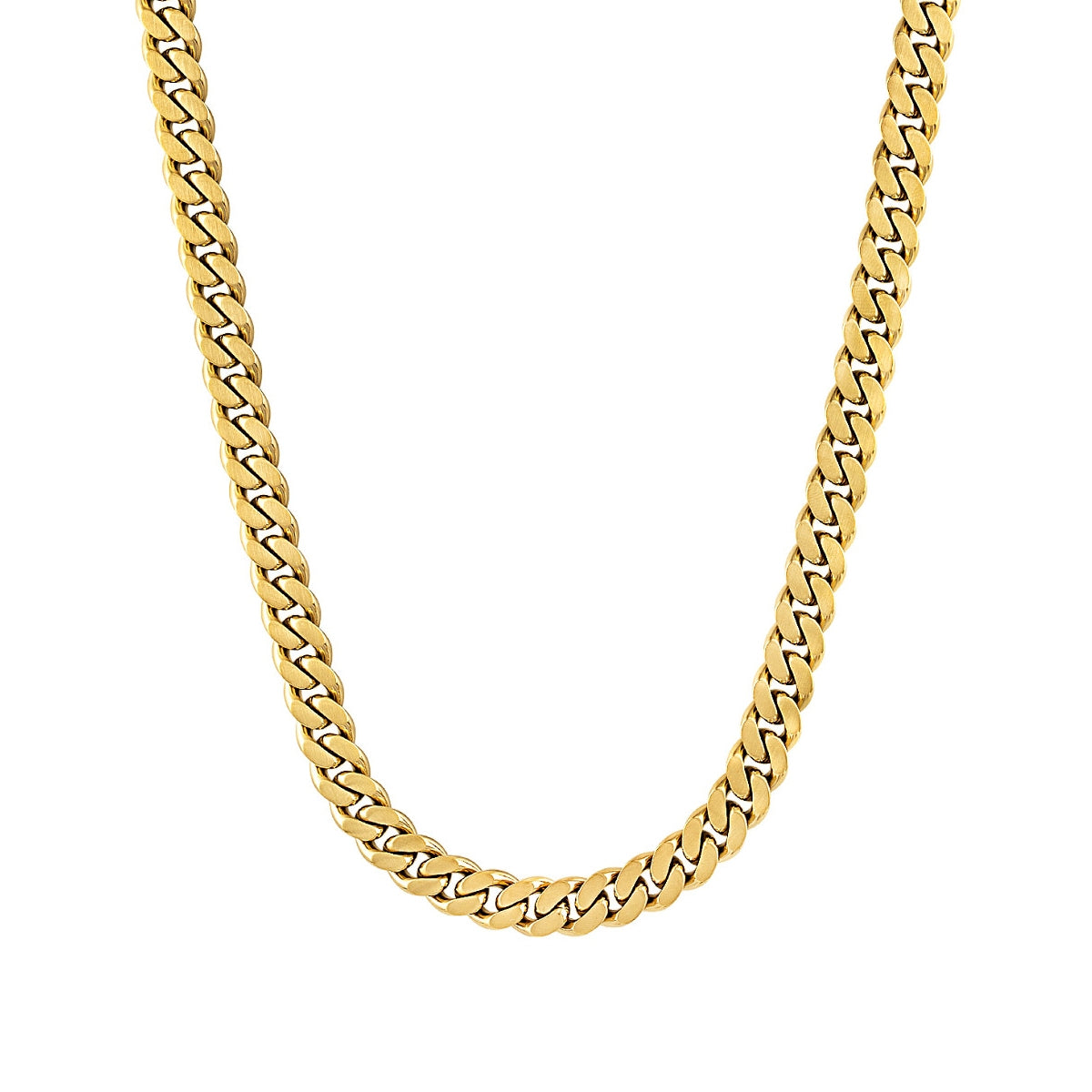 Bulova Men's 10mm 24-inch Link Necklace in Gold-Tone Ion Plated Stainless Steel
