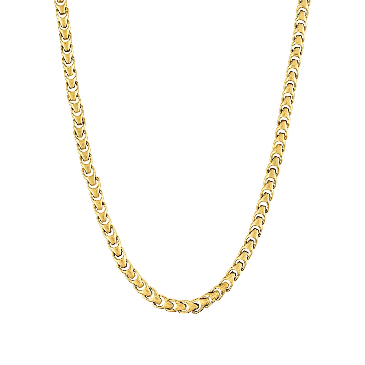 Bulova Men's 6mm 22-inch Link Necklace in Gold-Tone Ion Plated Stainless Steel