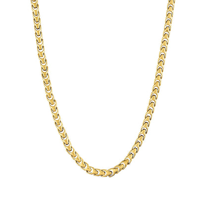 Bulova Men's 6mm 22-inch Link Necklace in Gold-Tone Ion Plated Stainless Steel