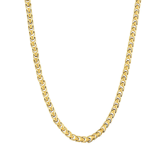 Bulova Men's 6mm 22-inch Link Necklace in Gold-Tone Ion Plated Stainless Steel