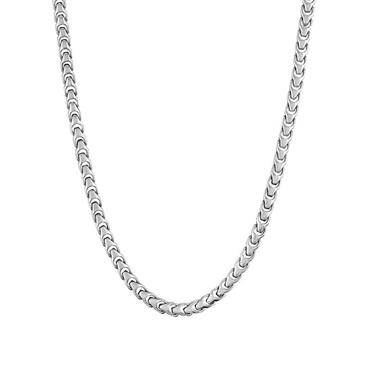 Bulova Men's 8mm 24-inch Link Necklace in Stainless Steel