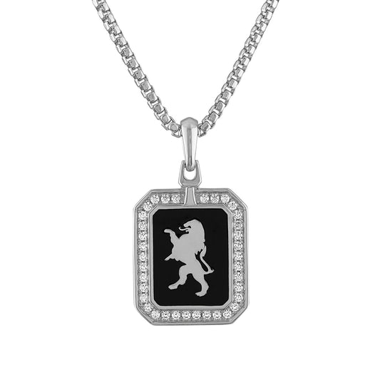 Bulova Men's 1/2 ct. tw. Diamond Crest of Bohemia Pendant in Sterling Silver