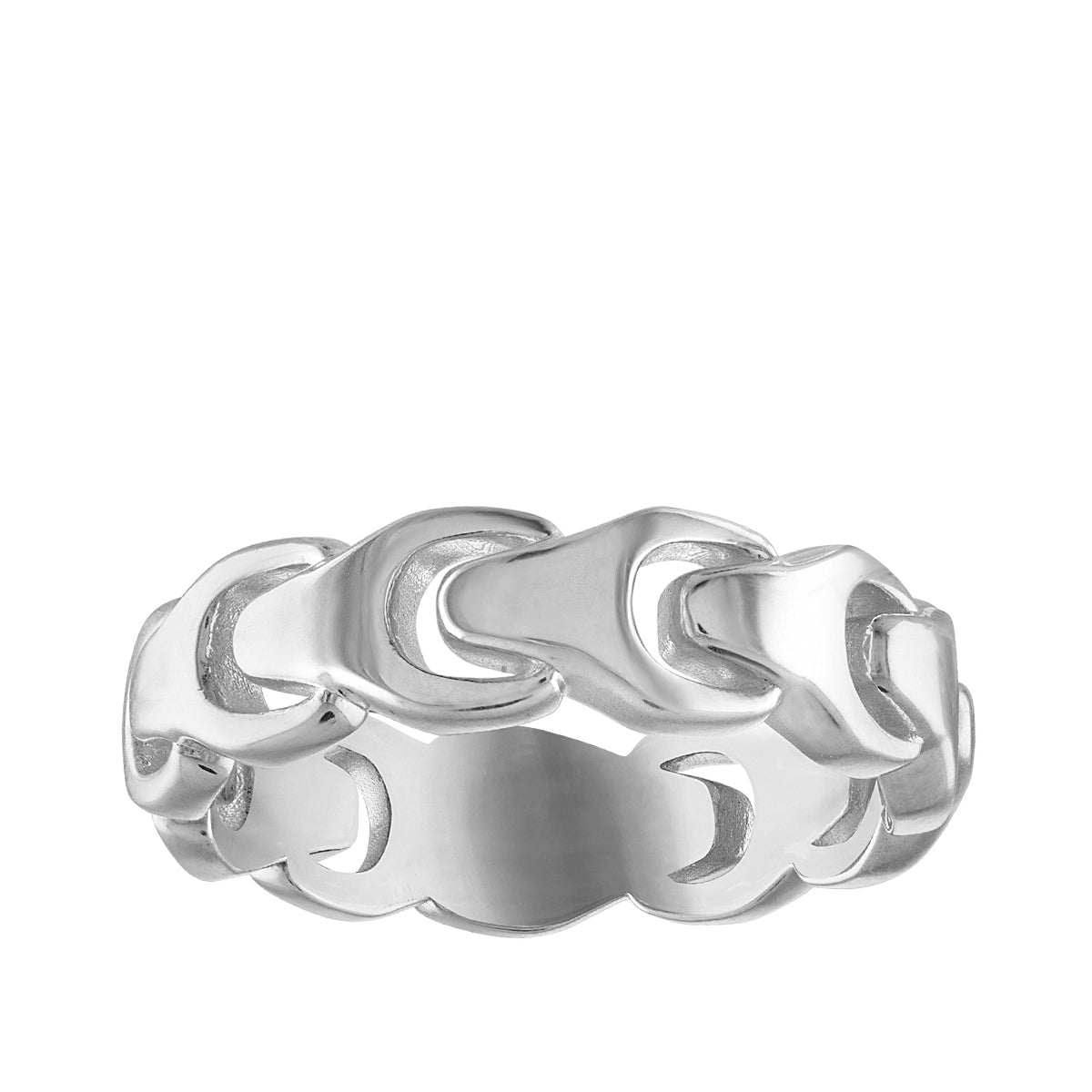 Bulova Men's Tuning Fork Link Ring in Sterling Silver