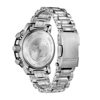 Citizen Men's Promaster Geo Trekker Eco-Drive Stainless Steel Watch with Gray Dial front view