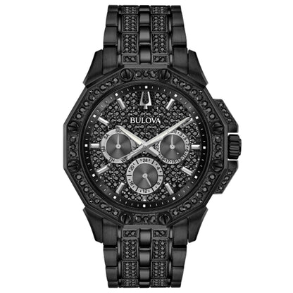 Bulova Men's Octava Stainless Steel Chronograph Watch with Black Dial