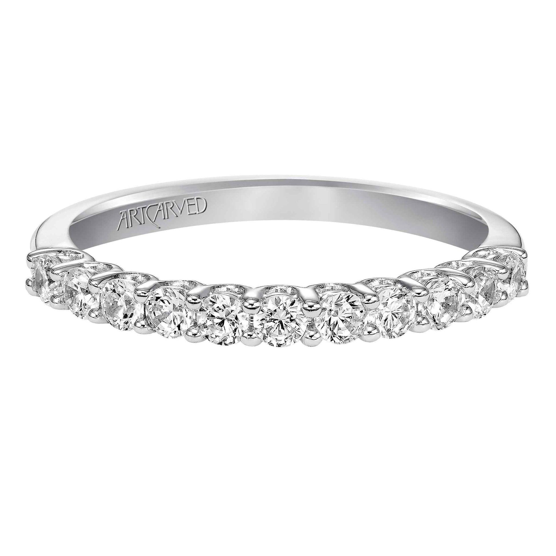 ArtCarved Classic 1/2 ct. tw. Diamond Wedding Band in 14K White Gold