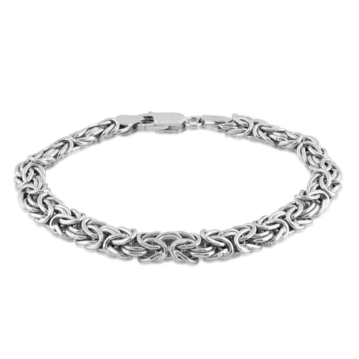 Byzantine Link Bracelet in Sterling Silver