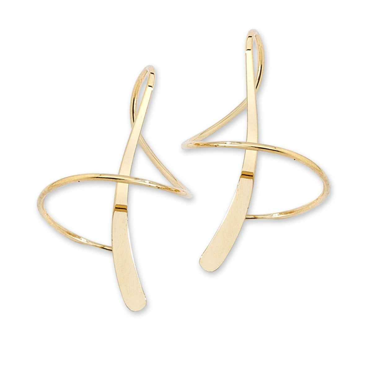 Classic Spiral-Designed Earrings in 10K Yellow Gold