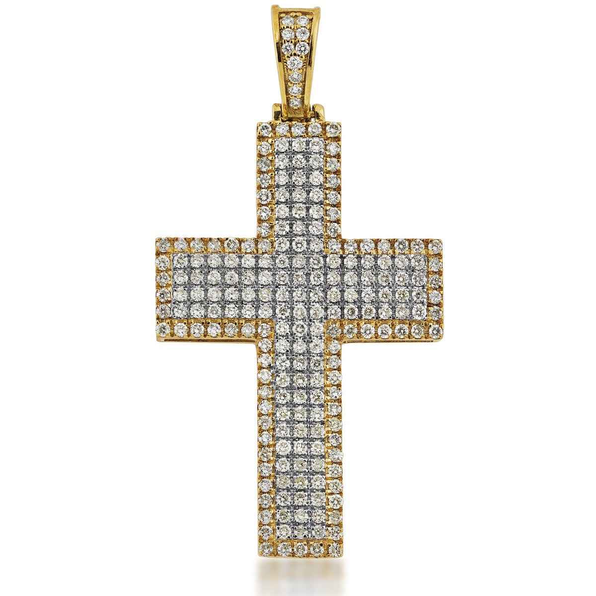 1-1/2 ct. tw. Diamond Cross Pendant in 10K Yellow Gold