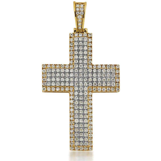 1-1/2 ct. tw. Diamond Cross Pendant in 10K Yellow Gold