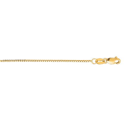 .75mm 20-inch Box Chain 14K Yellow Gold front view