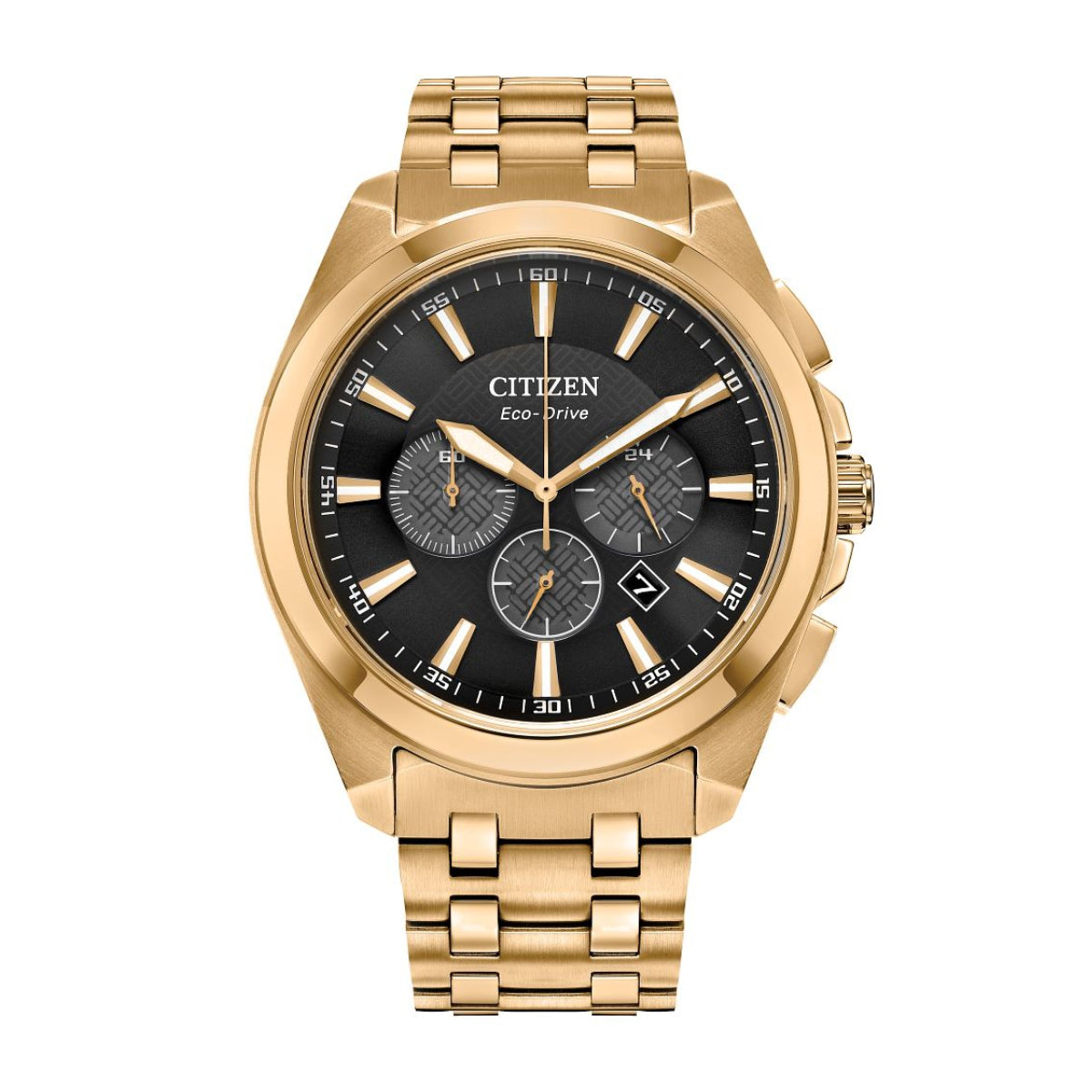 Citizen Men's Peyten Gold-Tone Stainless Steel Watch with Black Dial