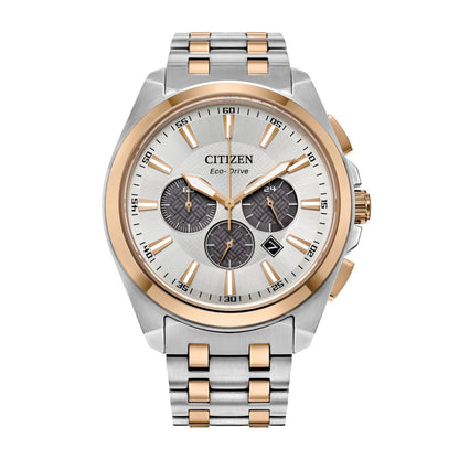 Citizen Men's Classic Peyten Two-Tone Stainless Steel Watch with Silver Dial