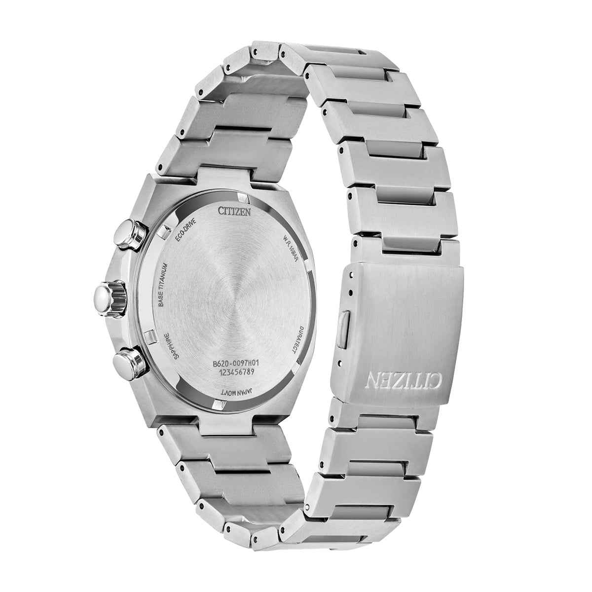 Citizen Men's Zenshin Chrono Eco-Drive Stainless Steel Watch with Silver Dial front view