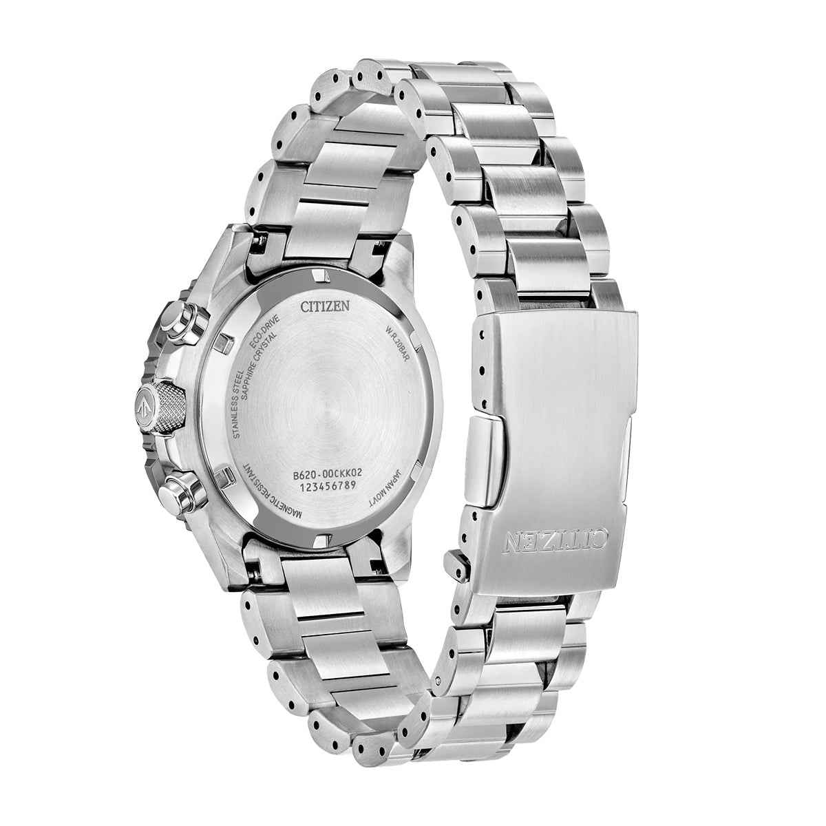 Citizen Men's Promaster Navihawk Stainless Steel Watch with Green Dial front view