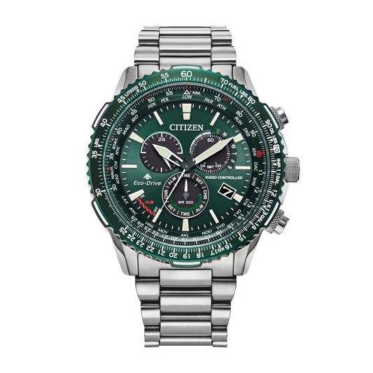 Citizen Men's Promaster Sky Stainless Steel Watch with Green Dial