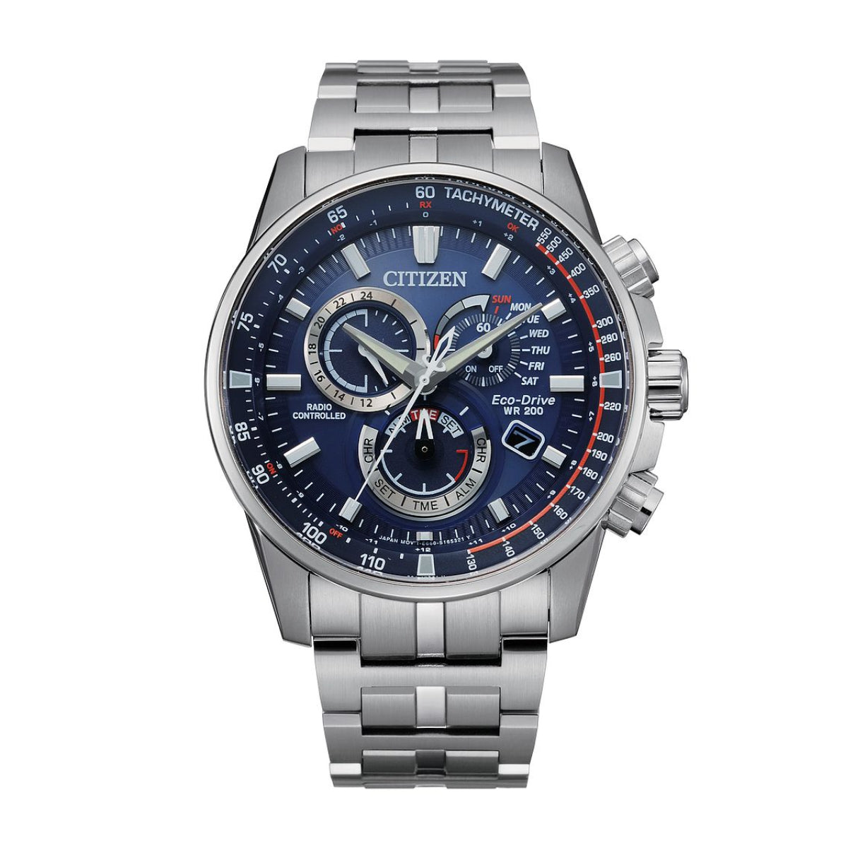 Citizen Men's PCAT Stainless Steel Watch with Blue Dial