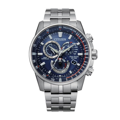 Citizen Men's PCAT Stainless Steel Watch with Blue Dial