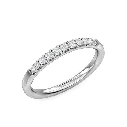 Designed With Love 1/6 ct. tw. Diamond Wedding Band in 14K White Gold close-up detail