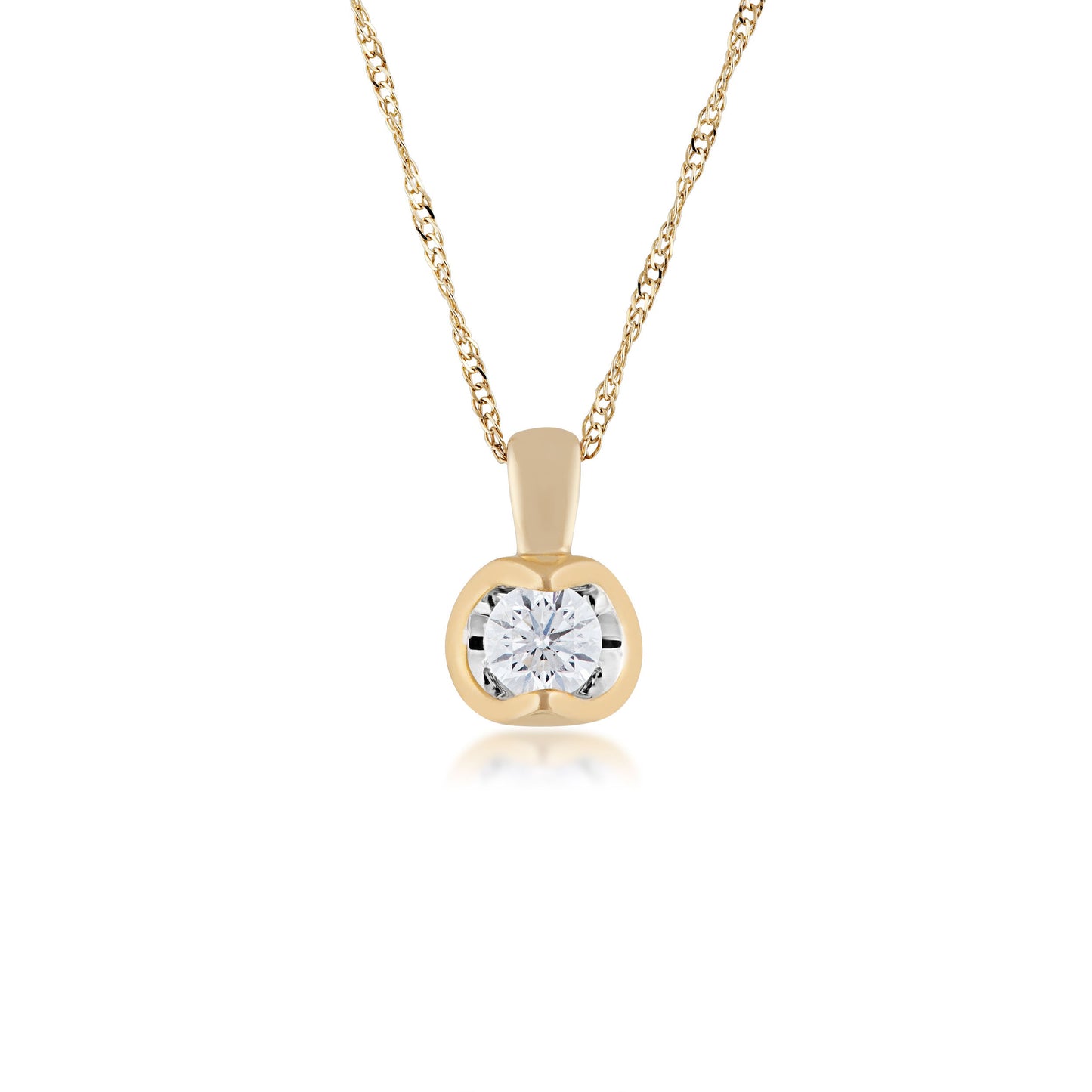 Canadian Rocks 1/5 ct. tw. Round Diamond Pendant in 14K Yellow Gold