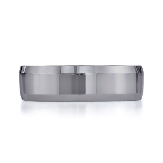 BENCHMARK Mens 7MM Tungsten Wedding Band with Beveled Edge