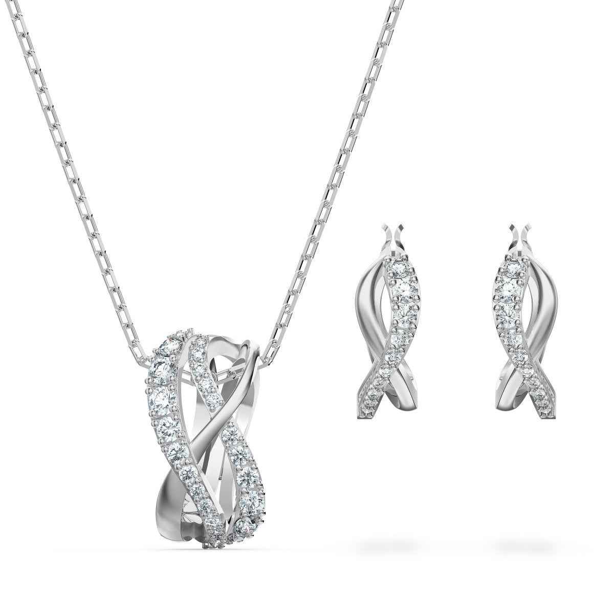 Swarovski White Stone Twist Set