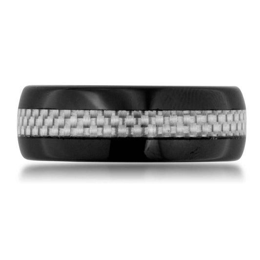 Mens Black Ceramic Ring