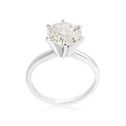 3 ct. tw. A Quality Round Diamond Solitaire Engagement Ring in 14K White Gold