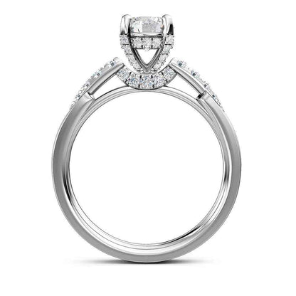 Designed With Love 1/3 ct. tw. Diamond Semi-Mount Engagement Ring in 14K White Gold close-up detail