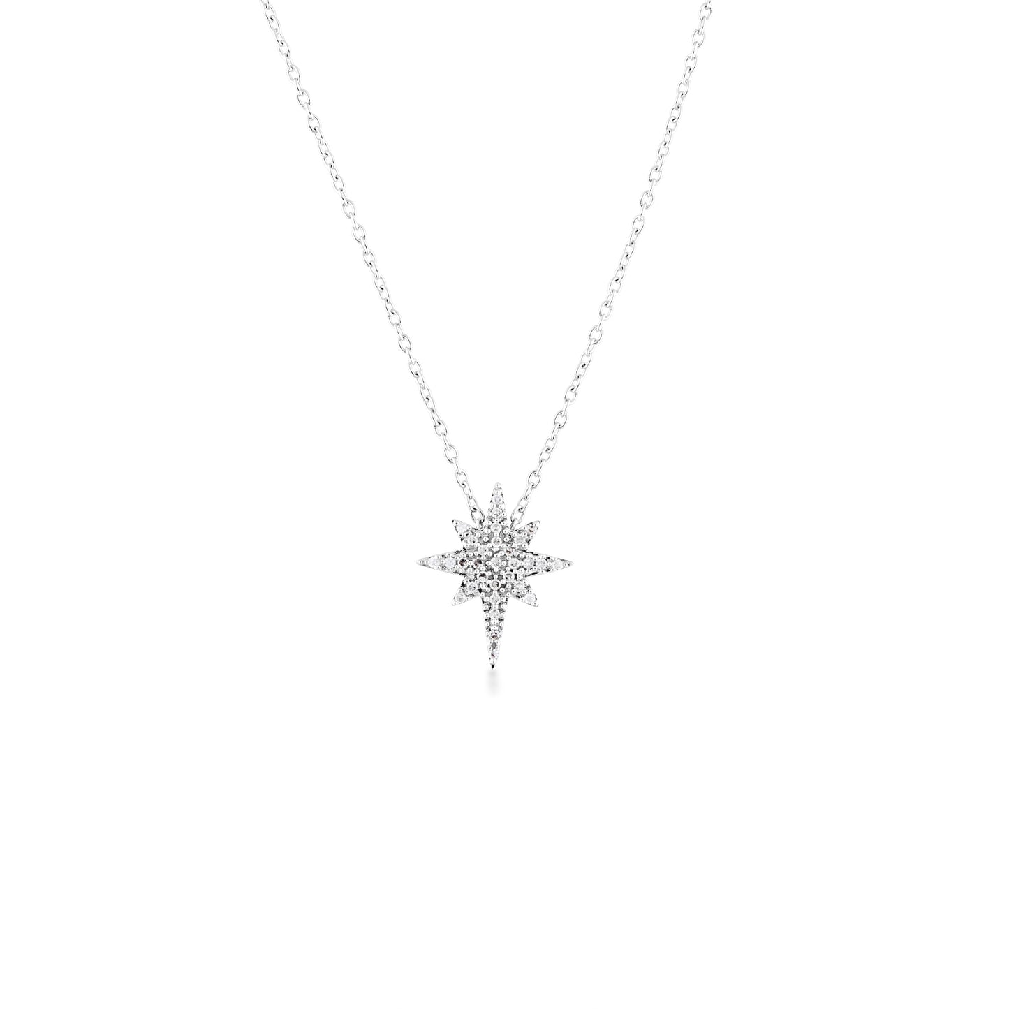 Radiant Universe 1/10 ct. tw. Diamond Fashion Polar Star Pendant in Sterling Silver