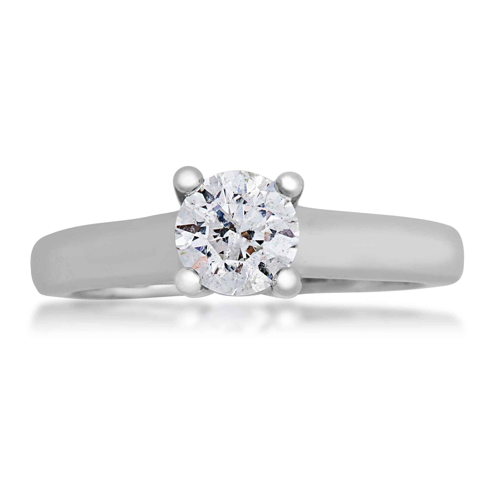 Noventa 1/2 ct. tw. Round Diamond Solitaire Engagement Ring in 14K White Gold