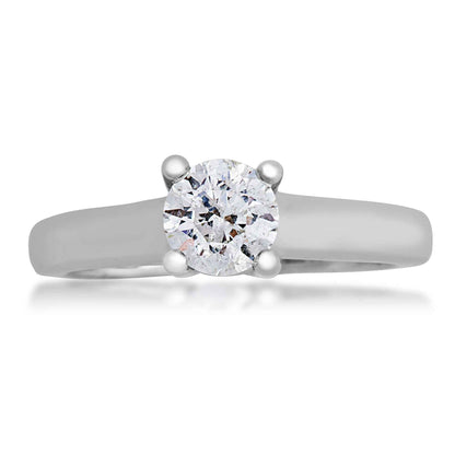 Noventa 1/2 ct. tw. Round Diamond Solitaire Engagement Ring in 14K White Gold
