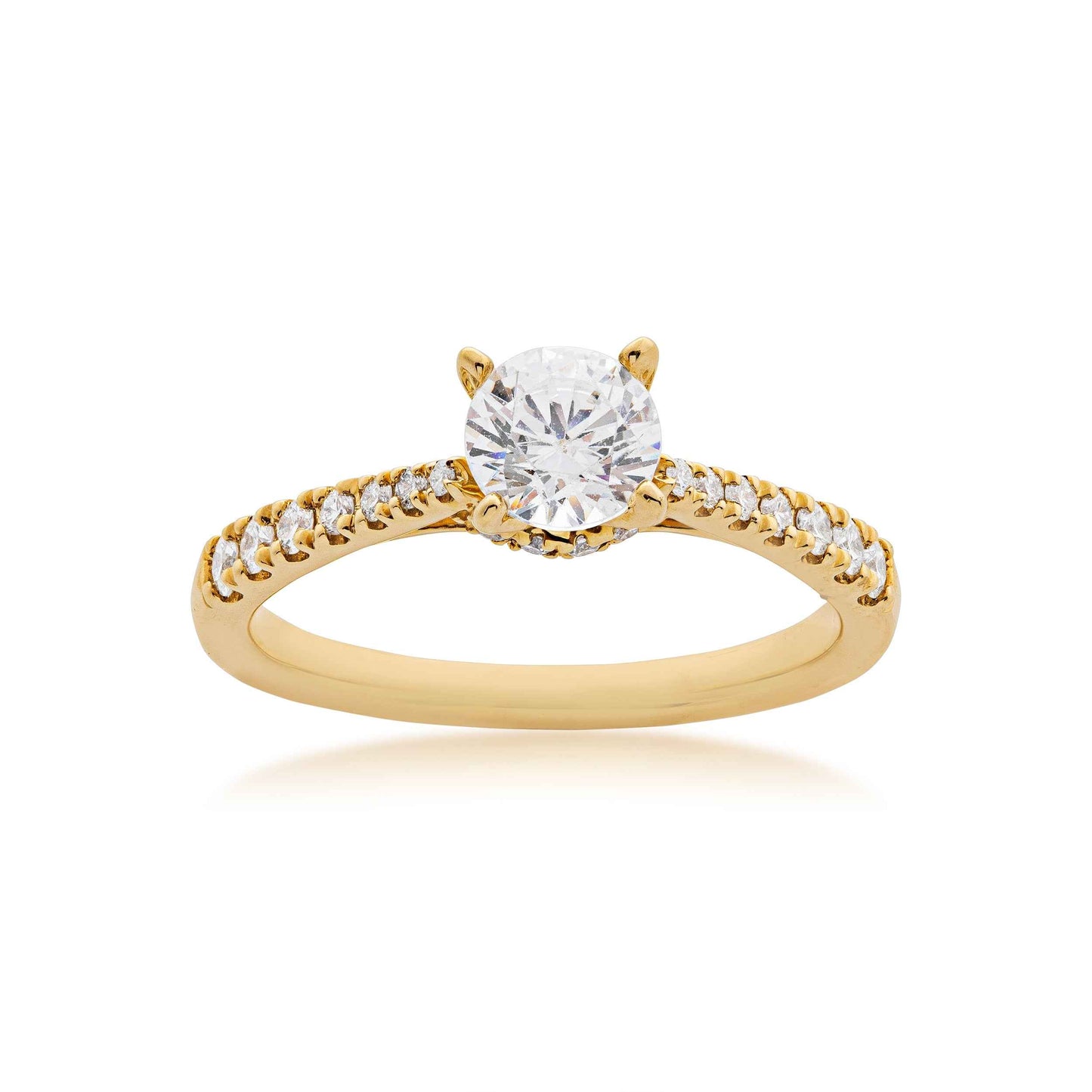 Designed With Love 1/4 ct. tw. Diamond Semi-Mount Engagement Ring in 14K Yellow Gold