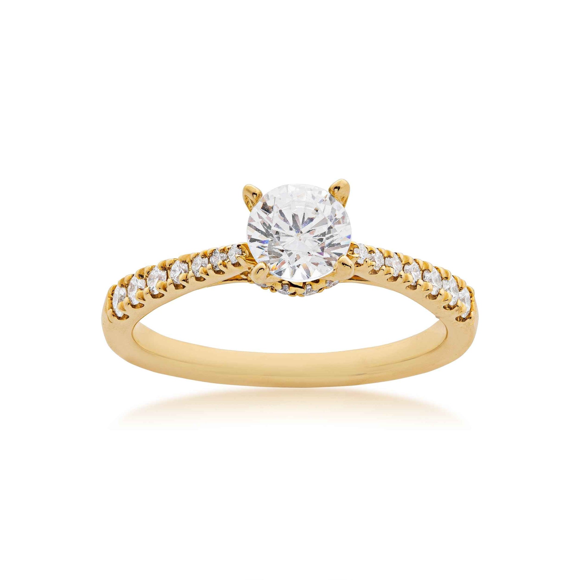 Designed With Love 1/4 ct. tw. Diamond Semi-Mount Engagement Ring in 14K Yellow Gold