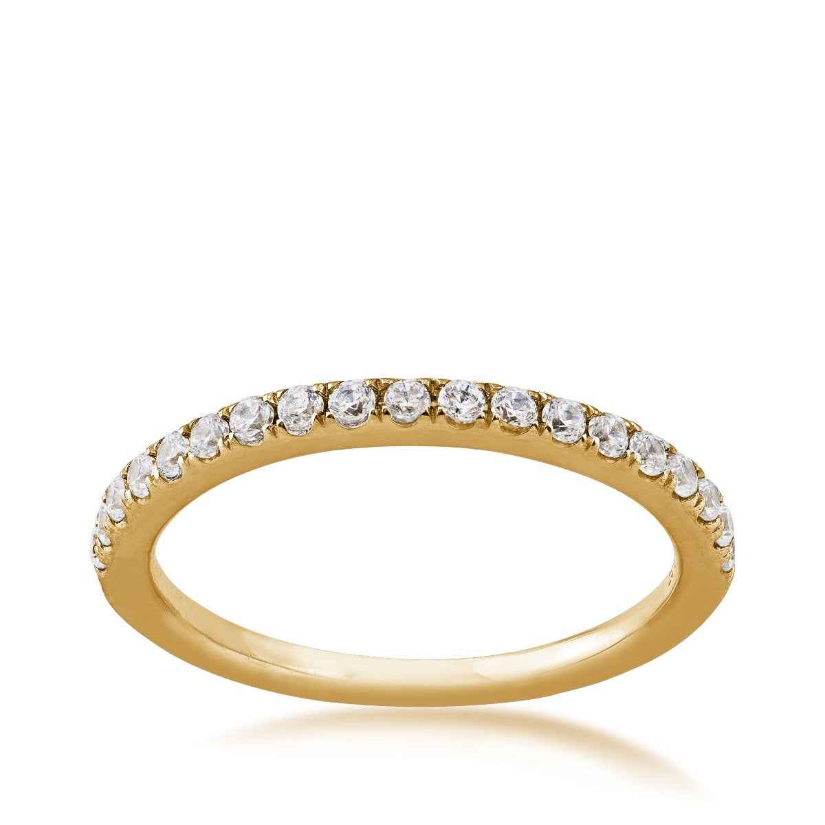 1/3 ct. tw. Diamond 20-Stone Prong-Set Stackable Anniversary Band in 14K Yellow Gold