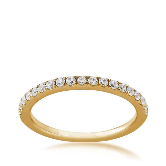 1/3 ct. tw. Diamond 20-Stone Prong-Set Stackable Anniversary Band in 14K Yellow Gold