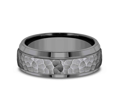 Benchmark Men's Comfort-Fit Designed Wedding Band in Tantalum