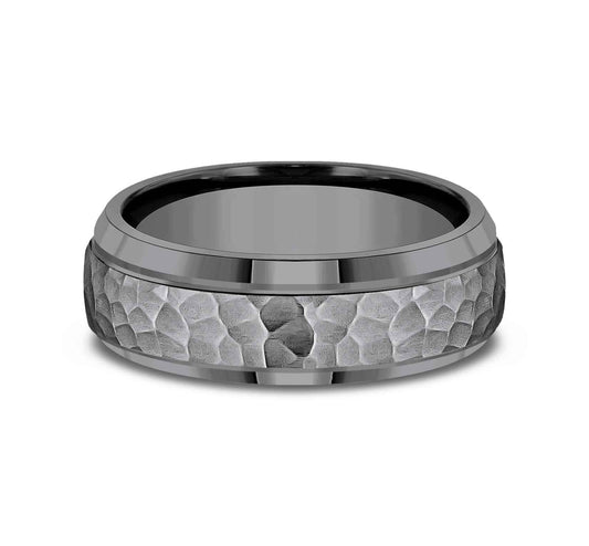 Benchmark Men's Comfort-Fit Designed Wedding Band in Tantalum