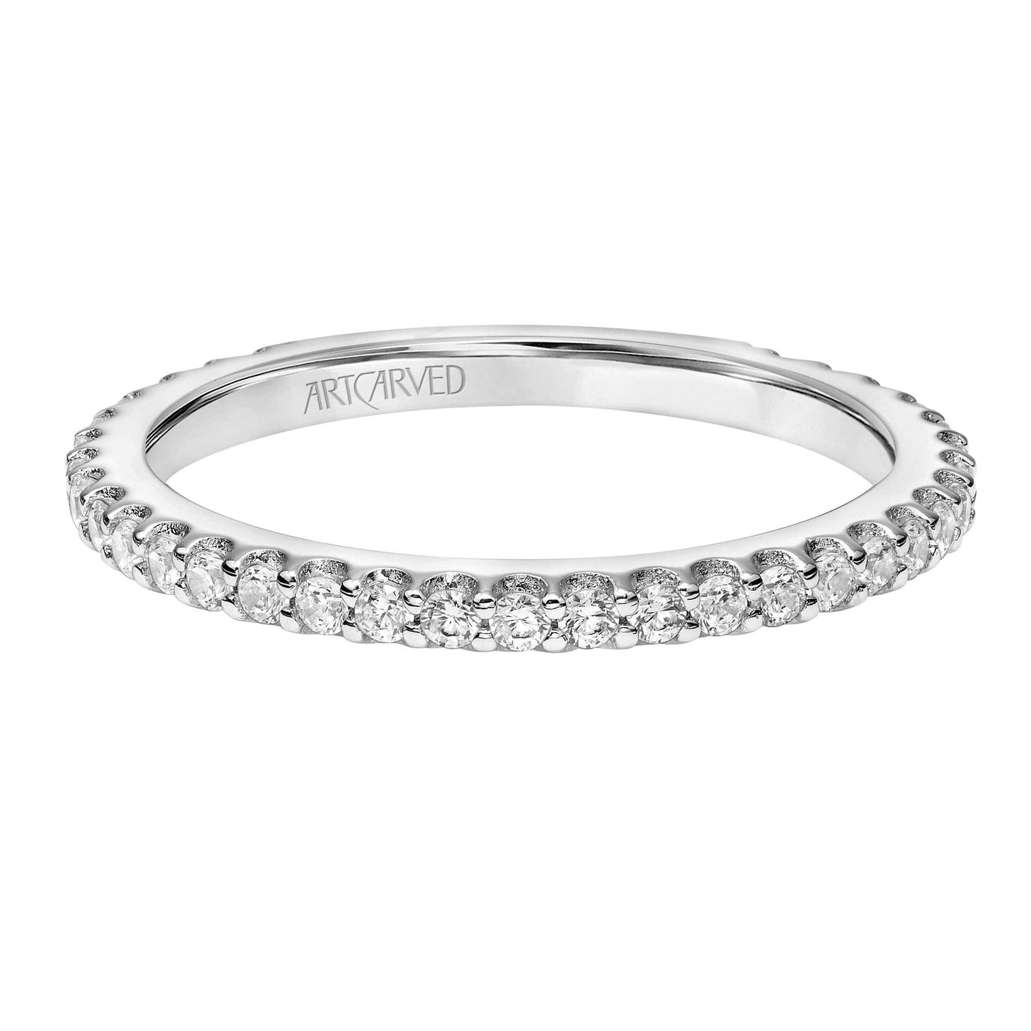 ArtCarved Classic 5/8 ct. tw. Diamond Wedding Band in 14K White Gold