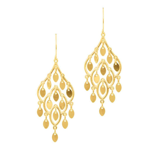 Chandelier Drop Earrings in 10K Yellow Gold