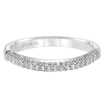 ArtCarved Contemporary 1/3 ct. tw. Diamond Wedding Band in 14K White Gold