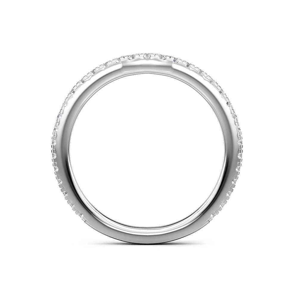 Designed With Love 1/3 ct. tw. Diamond Contour Wedding Band in 14K White Gold front view