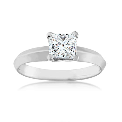 Canadian Rocks 1/2 ct. tw. Princess Cut Diamond Solitaire Engagement Ring in 14K White Gold