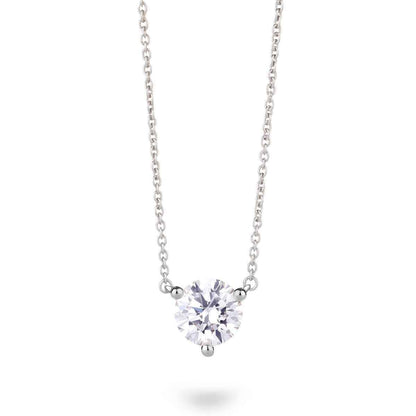 Lightbox 1 ct. tw. Lab-Grown Round Diamond Solitaire Necklace in 14K White Gold