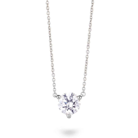 Lightbox 1 ct. tw. Lab-Grown Round Diamond Solitaire Necklace in 14K White Gold