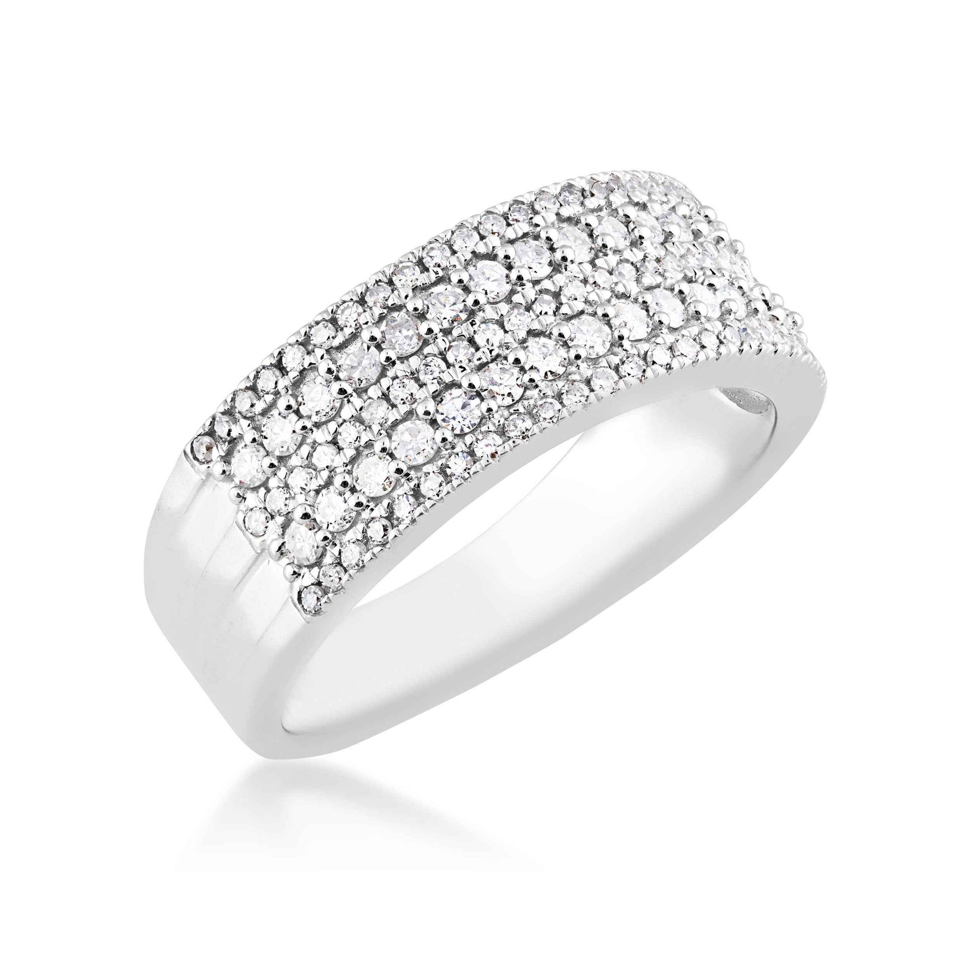 1/2 ct. tw. 5-Row Anniversary Band in 10K White Gold front view